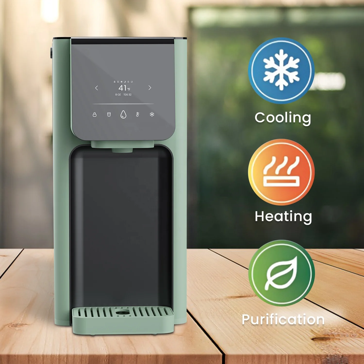 Countertop Water Dispenser Hot Cold Water Cooler Purifier Dispenser Hot Cold Reverse Osmosis System RO Water Purifier For Home