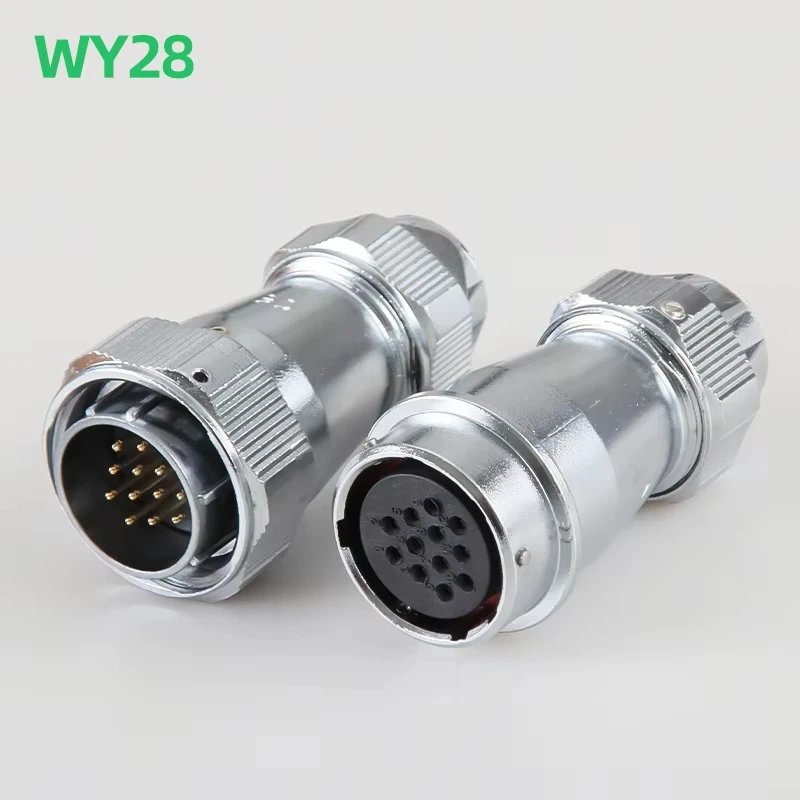 ZHQCN WY28 TE+ZE Industrial Electrical Wire Aviation Connector Waterproof Connector Male Plug Female Socket IP67 Push-Pull